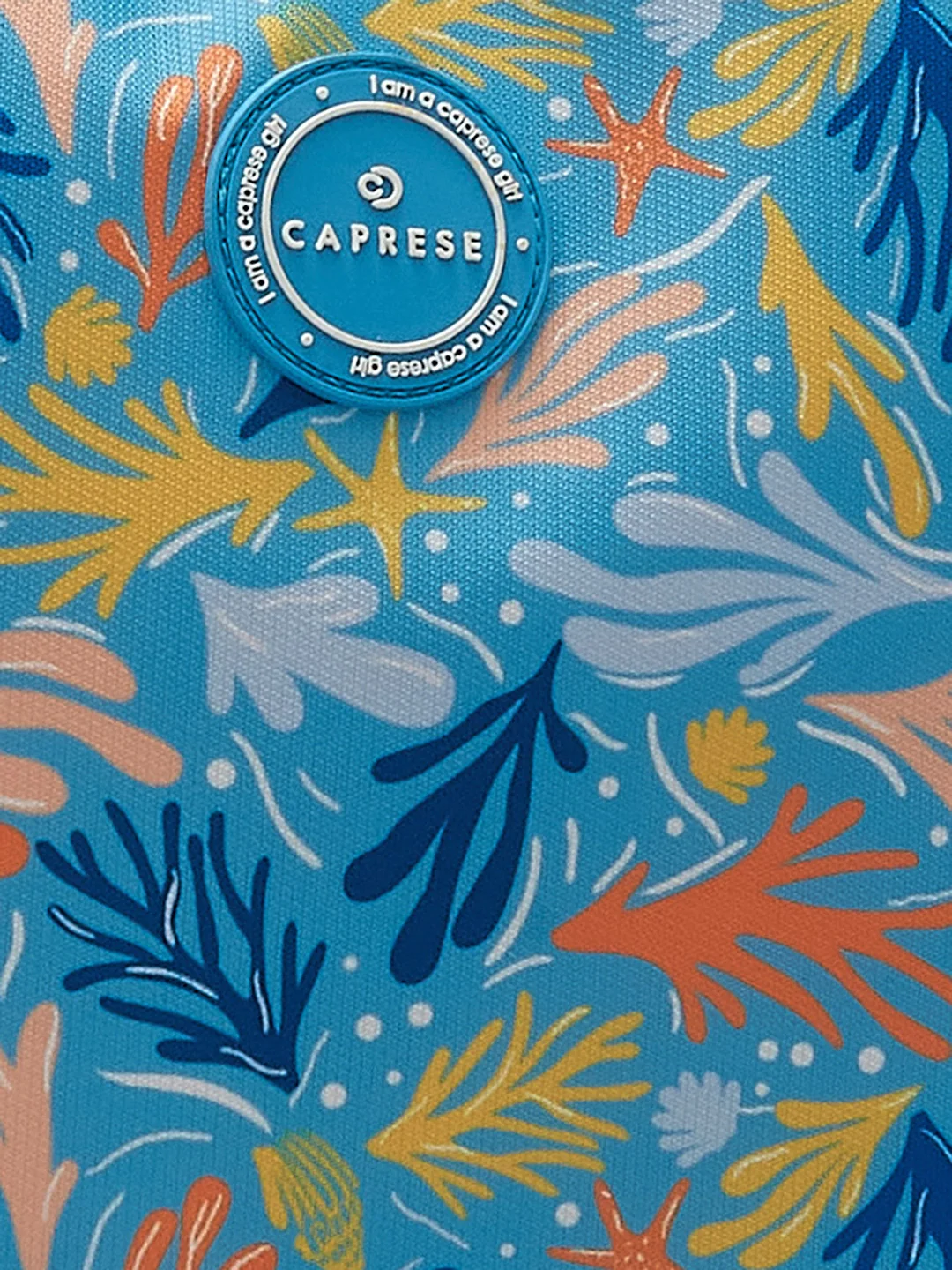 Caprese Xenia X Large Printed Light Blue Laptop Backpack - Image 7