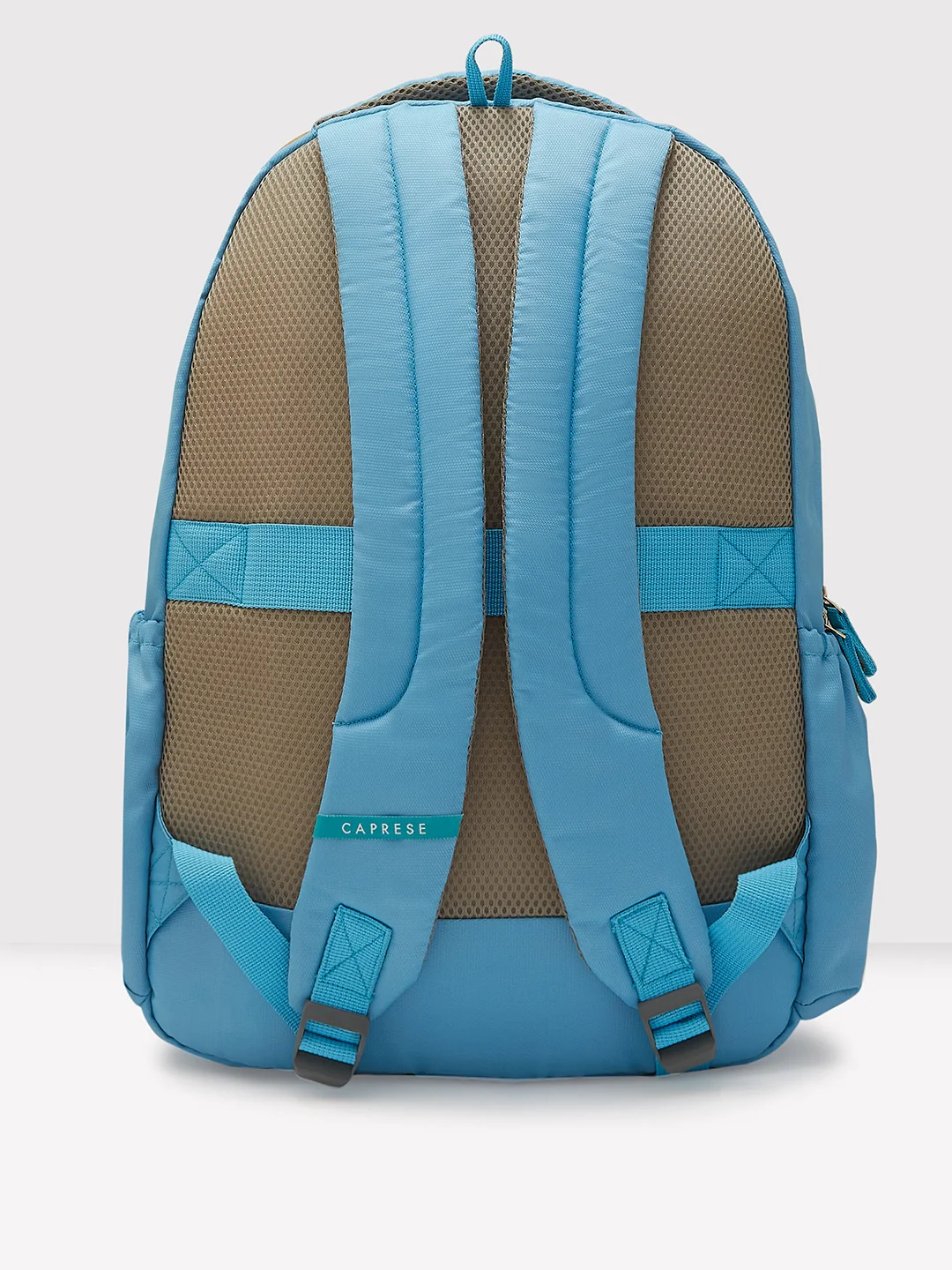 Caprese Xenia Large Printed Light Blue Laptop Backpack - Image 2