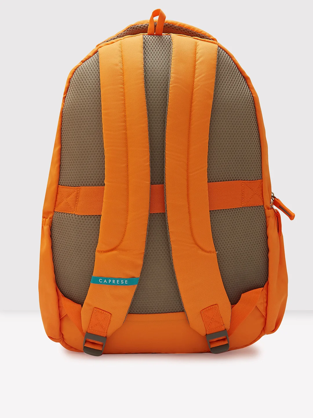 Caprese Xenia Large Printed Orange Laptop Backpack - Image 2
