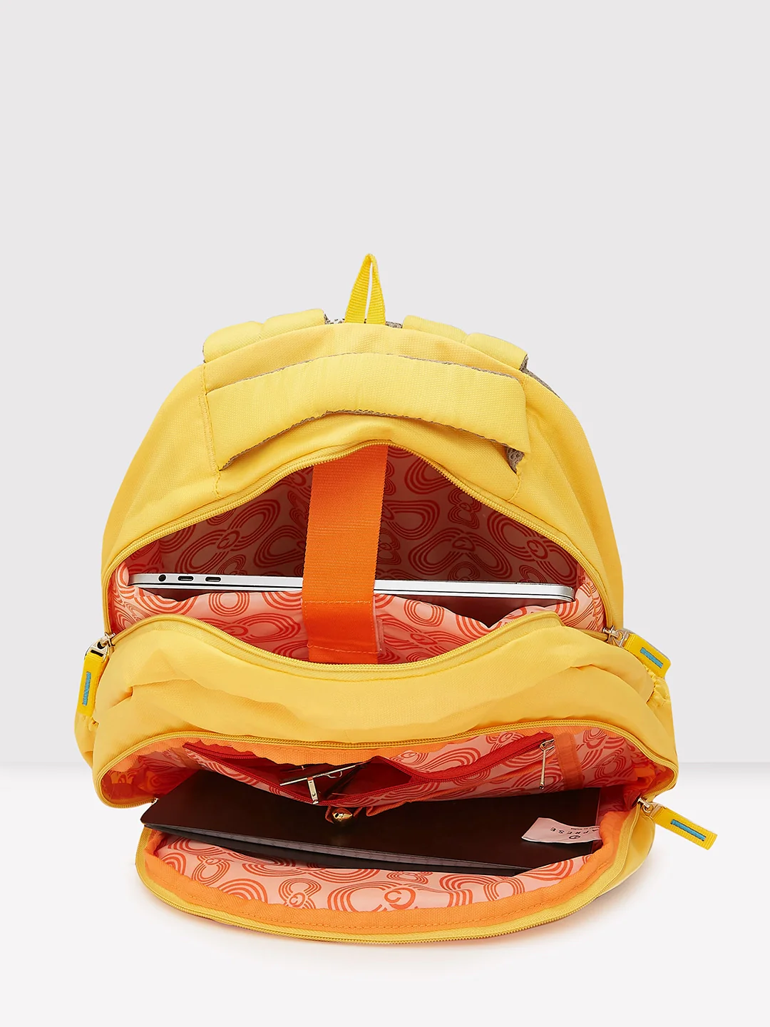 Caprese Xenia Large Yellow Laptop Backpack - Image 6