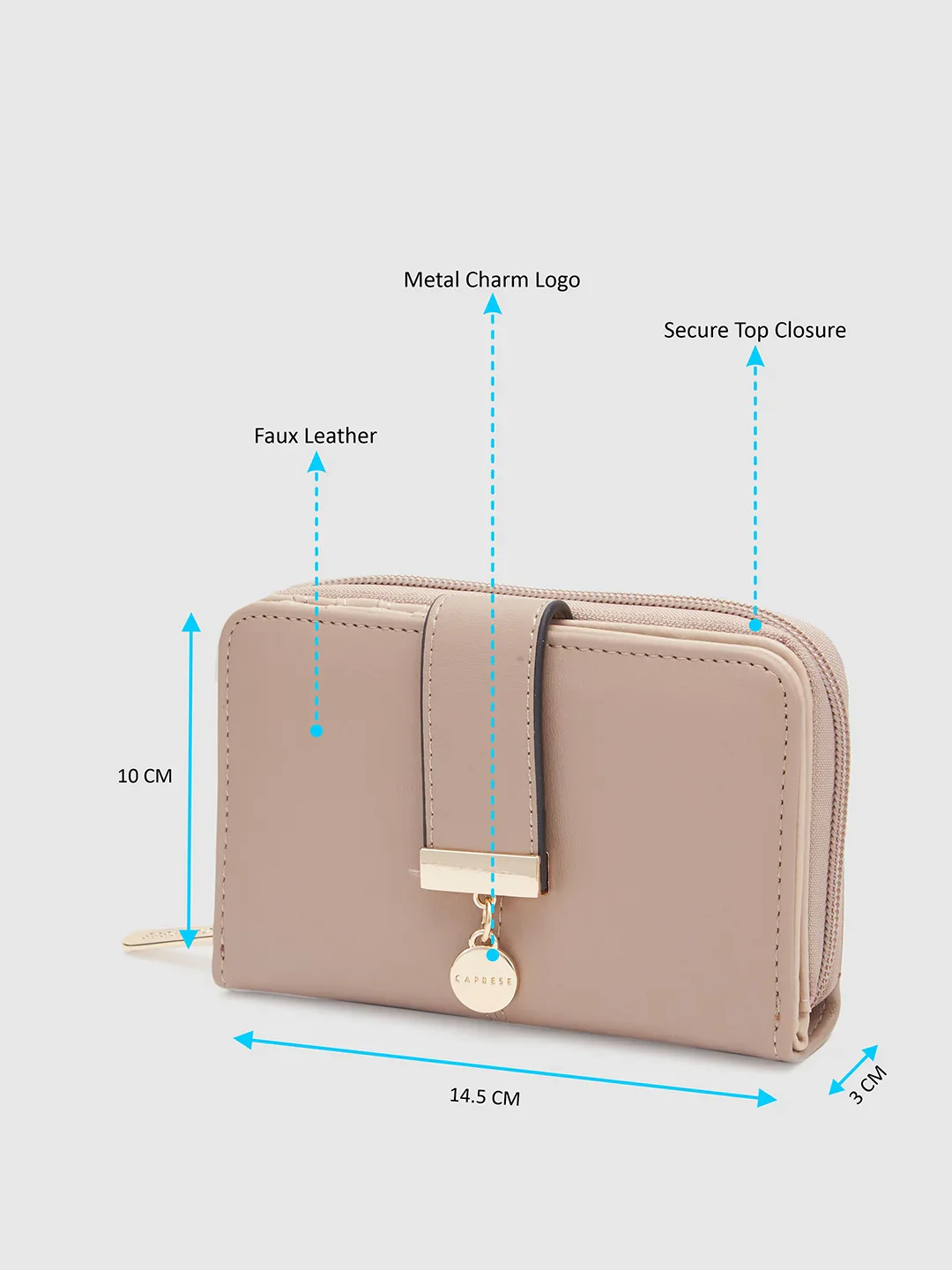 Caprese Yana Large Cream Wallet - Image 5