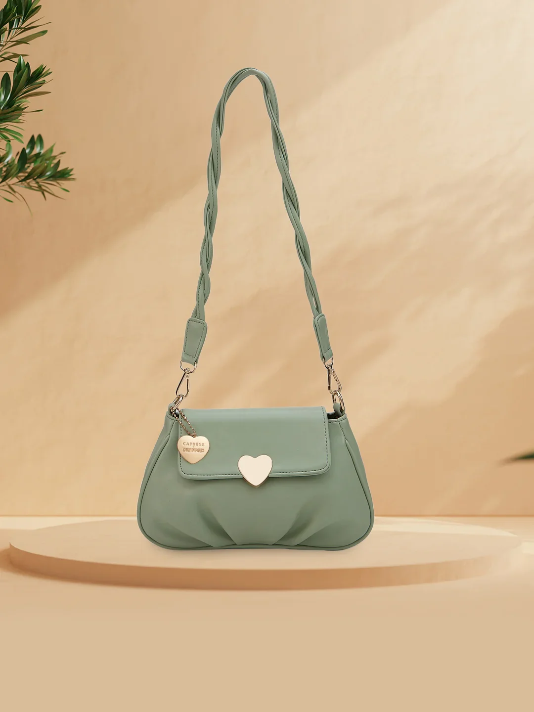 Caprese Yulla Medium Mint Satchel Bag - Image 2