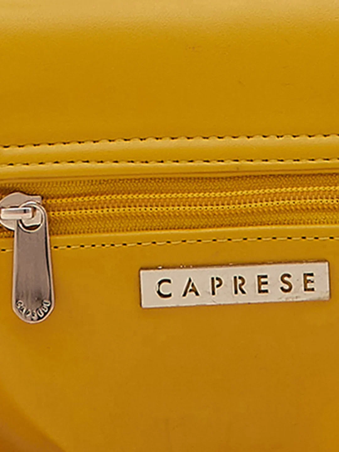 Caprese Yulla Medium Pastel Yellow Satchel Bag - Image 9