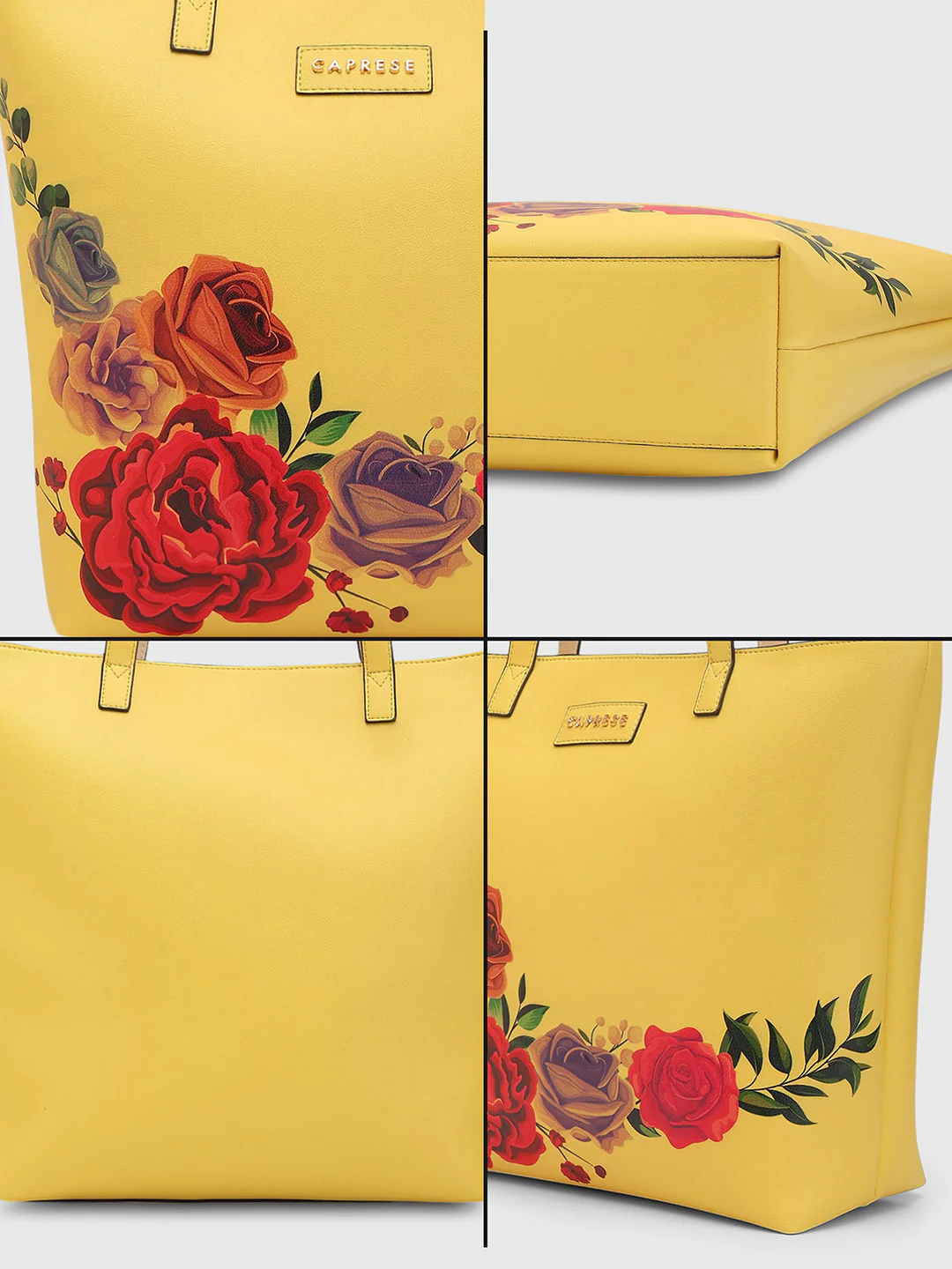 Caprese Zaria Large Light Yellow Tote Bag - Image 8
