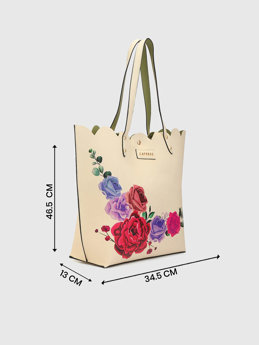 Caprese Zaria Large Off White Open Tote Bag - Image 10