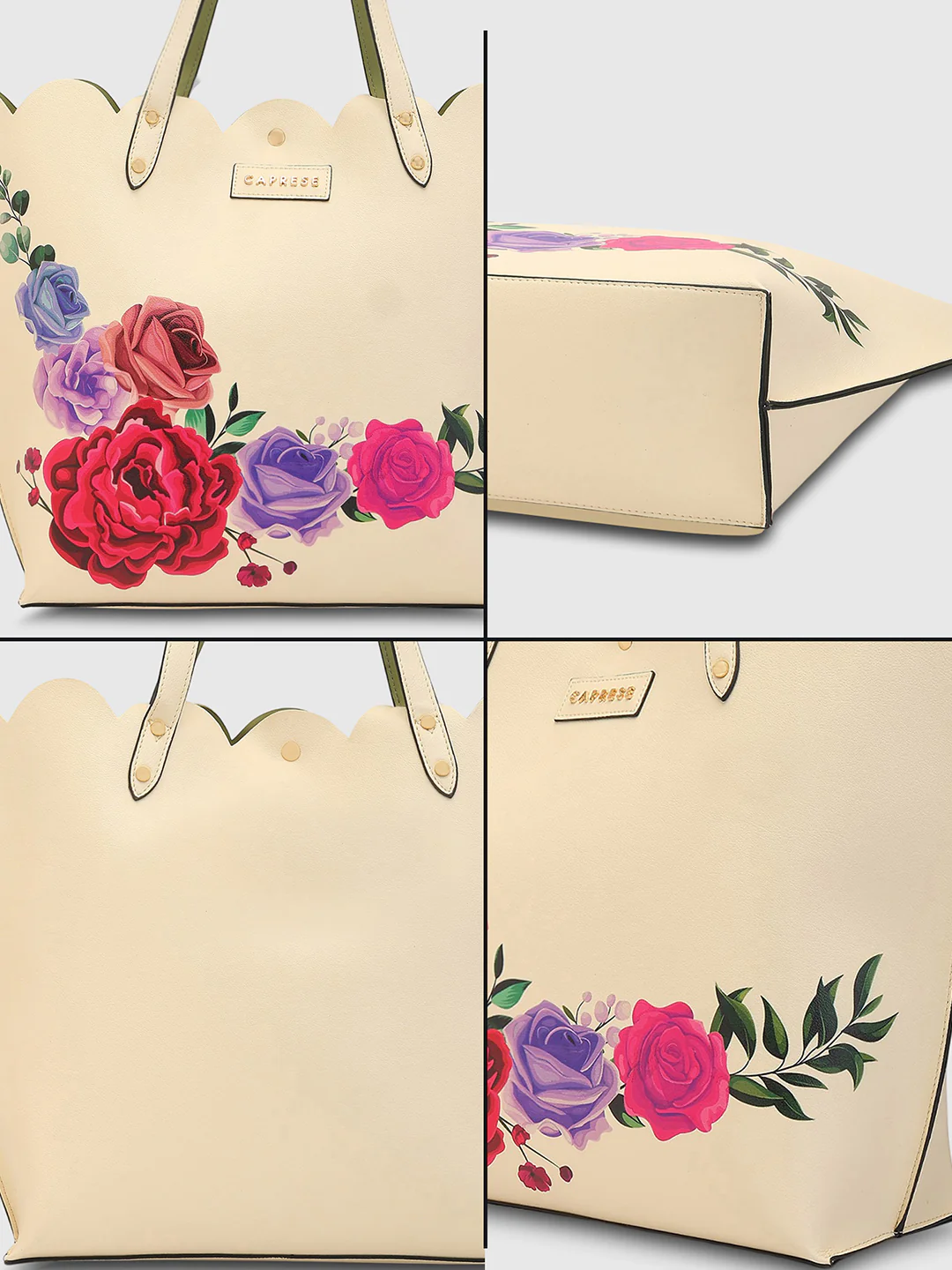 Caprese Zaria Large Off White Open Tote Bag - Image 9