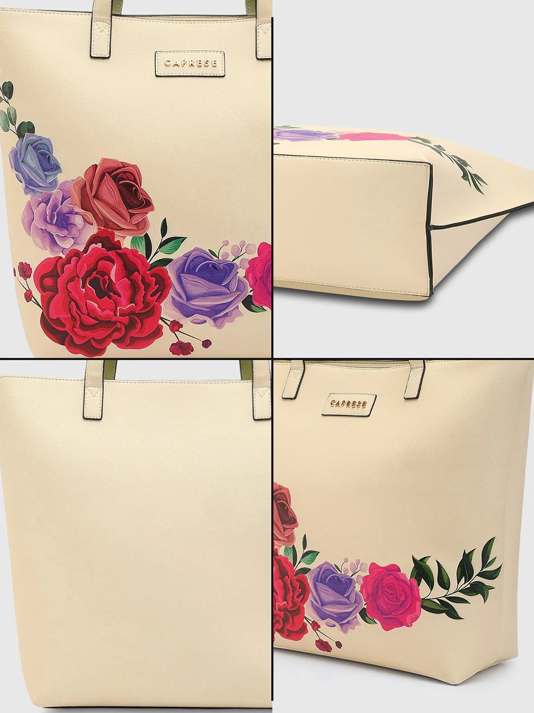 Caprese Zaria Large Off White Tote Bag - Image 9