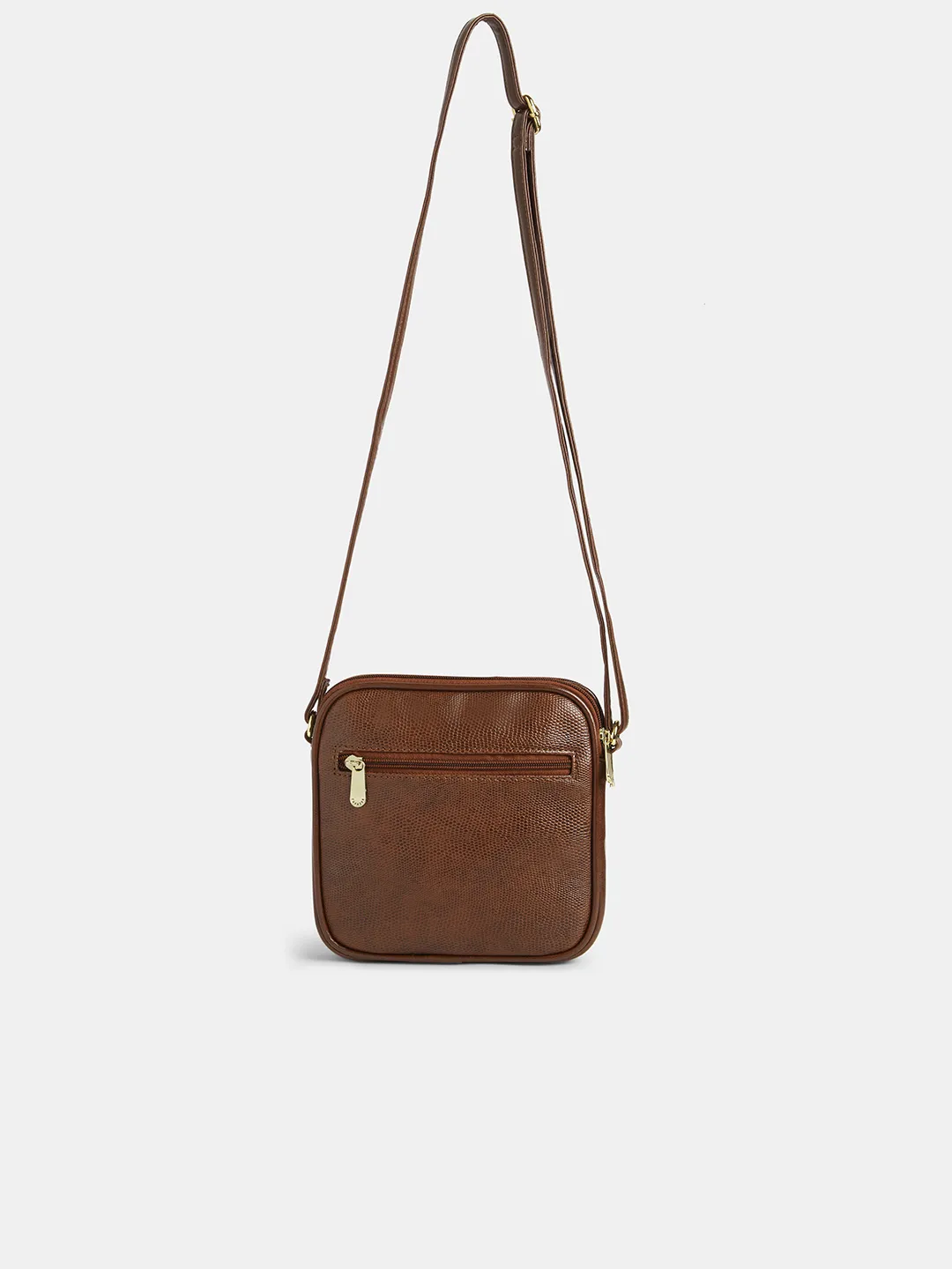 Caprese Zenith Medium Brown Sling Bag - Image 5