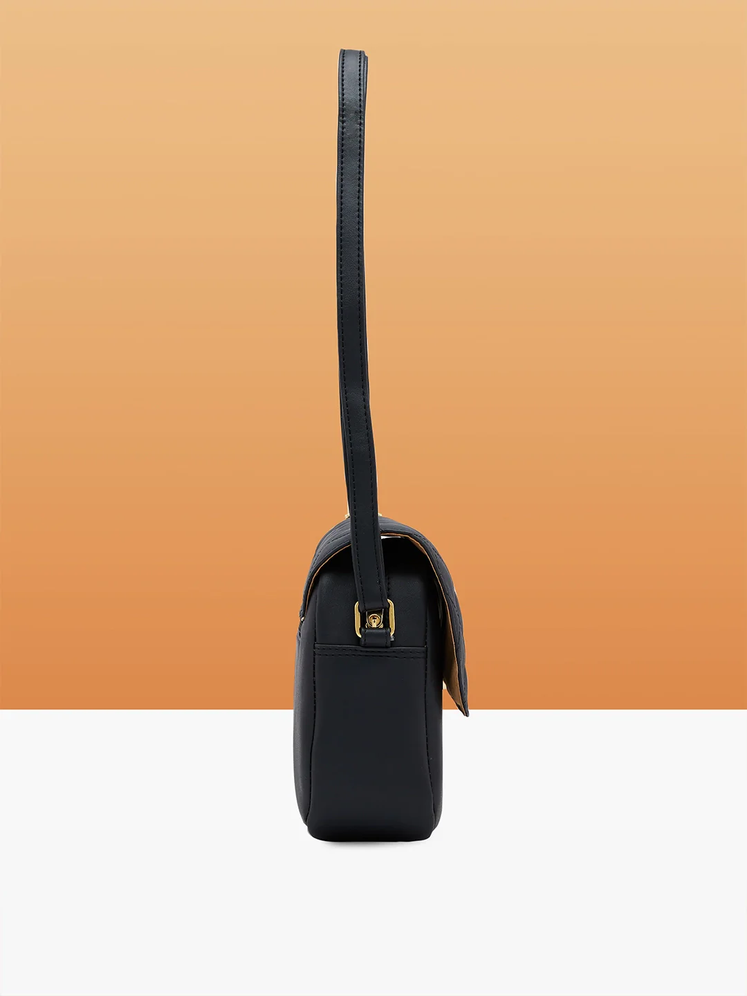 Caprese Zesty Medium Black Sling Bag - Image 12