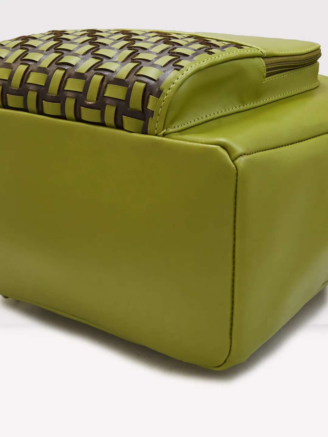 Caprese Zeta Quilted Large Olive Backpack - Image 6