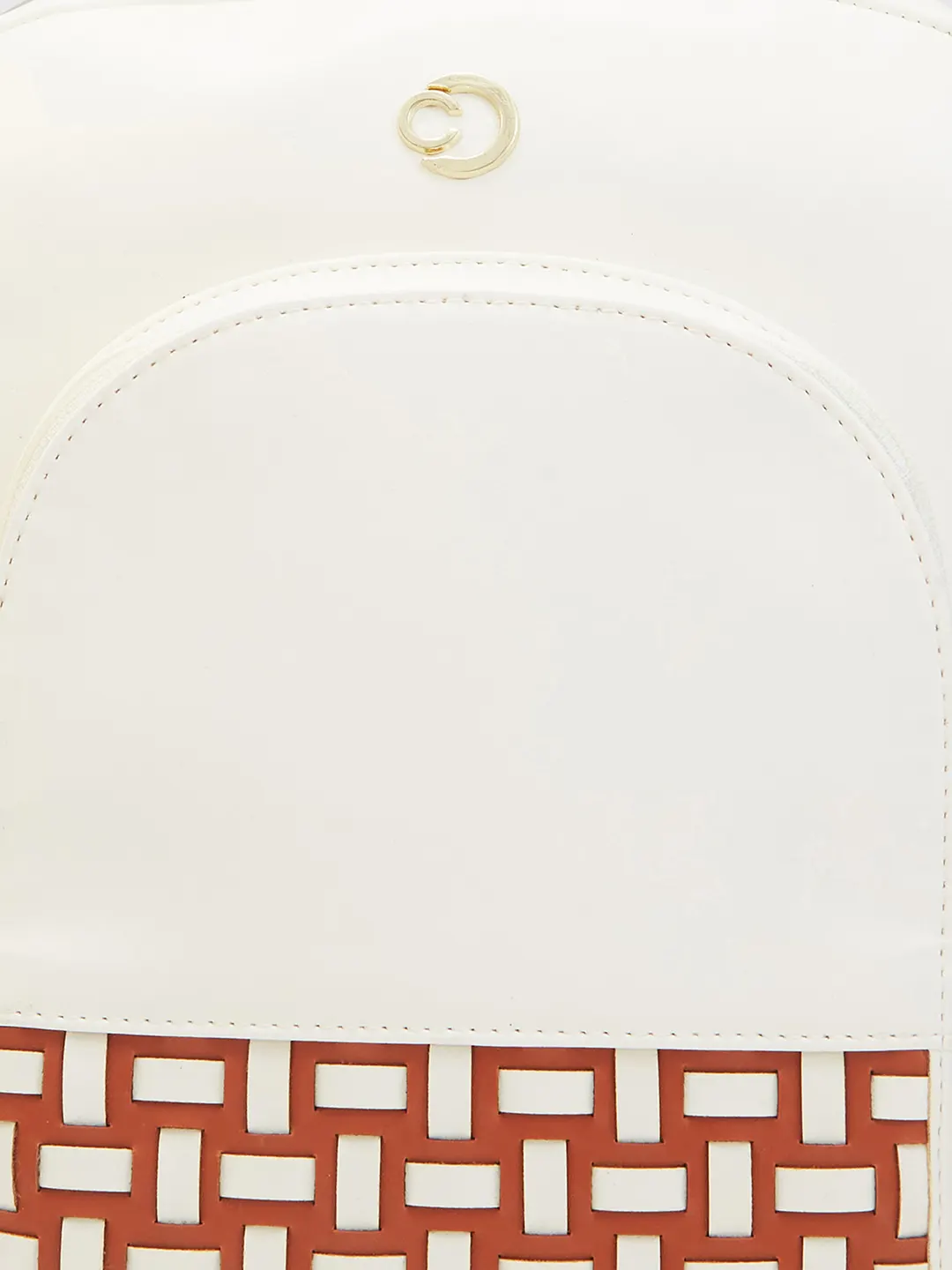 Caprese Zeta Quilted Large Vanilla Backpack - Image 11