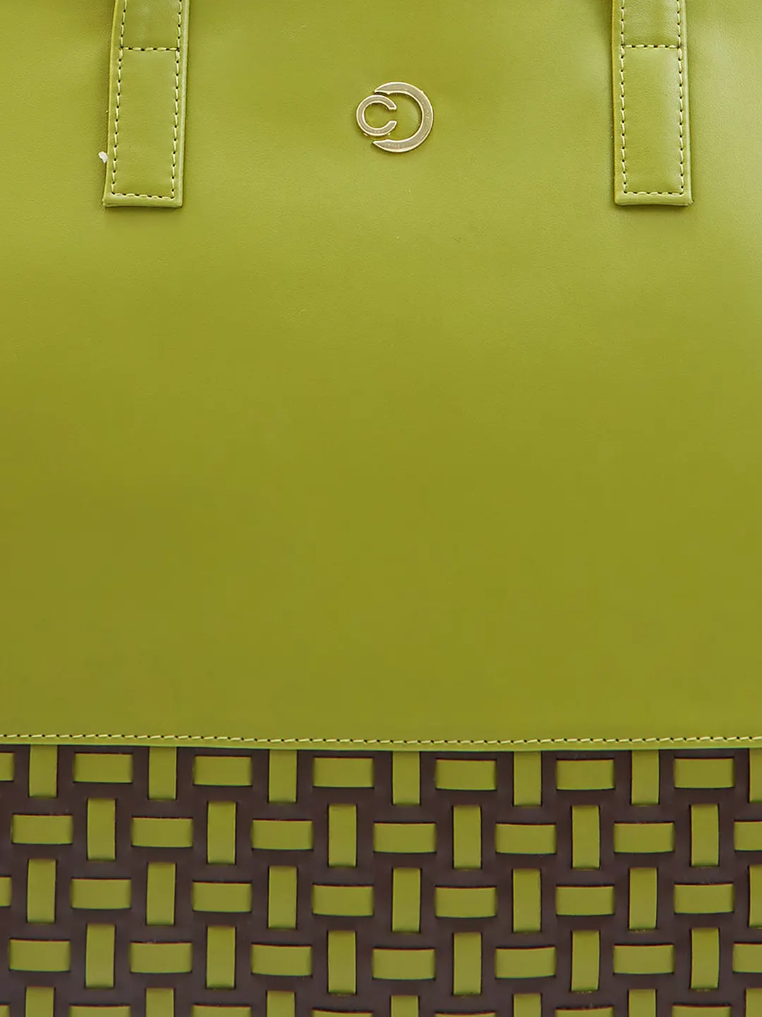 Caprese Zeta Large Olive Laptop Tote - Image 12