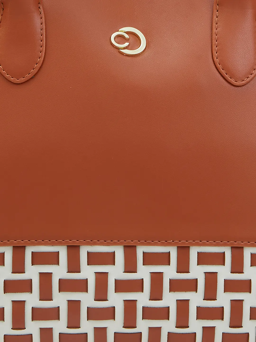 Caprese Zeta Quilted Medium Tan Satchel Bag - Image 11