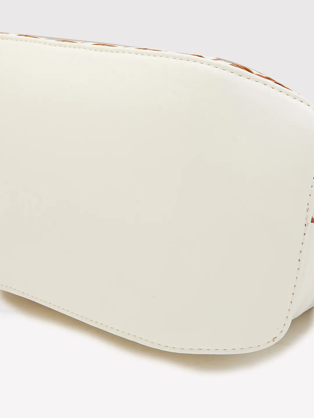 Caprese Zeta Medium Vanilla Satchel Bag - Image 4