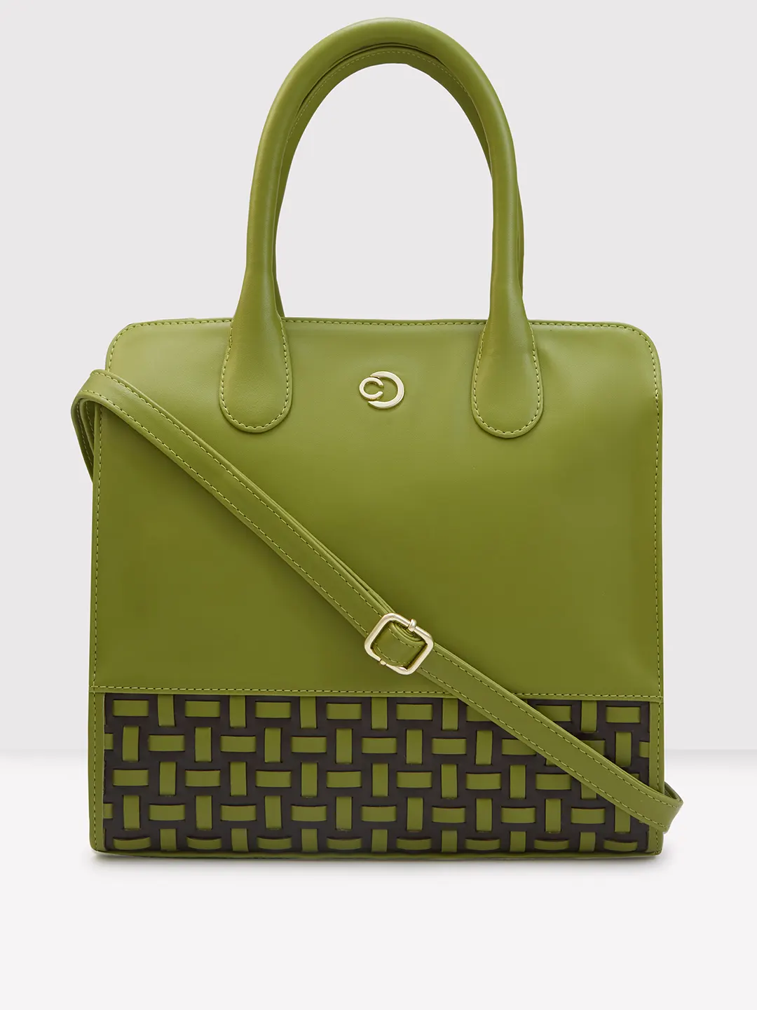 Caprese Zeta Medium Olive Tote Bag