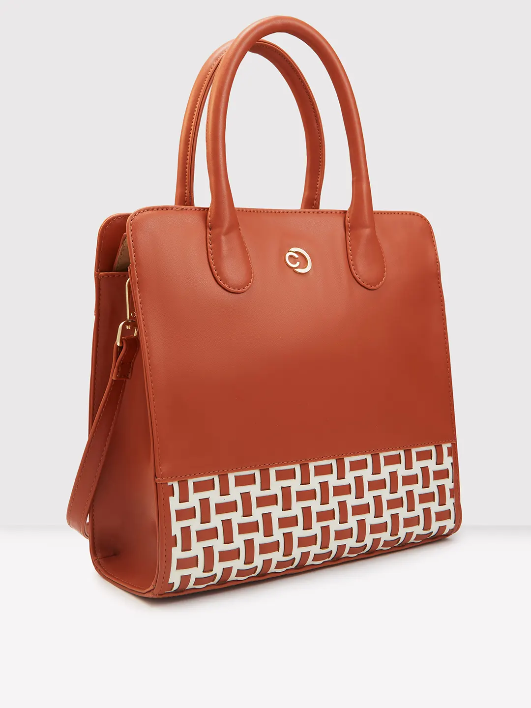 Caprese Zeta Medium Tan Tote Bag - Image 3