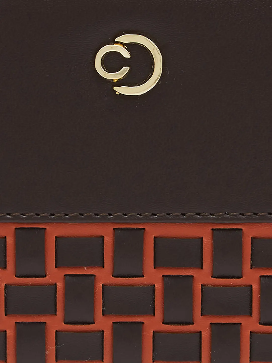 Caprese Zeta Quilted Large Chocolate Zip Around Wallet - Image 11
