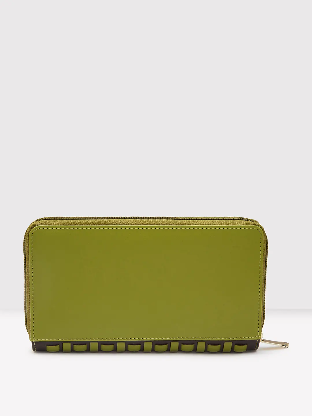 Caprese Zeta Quilted Large Olive Zip Around Wallet - Image 5
