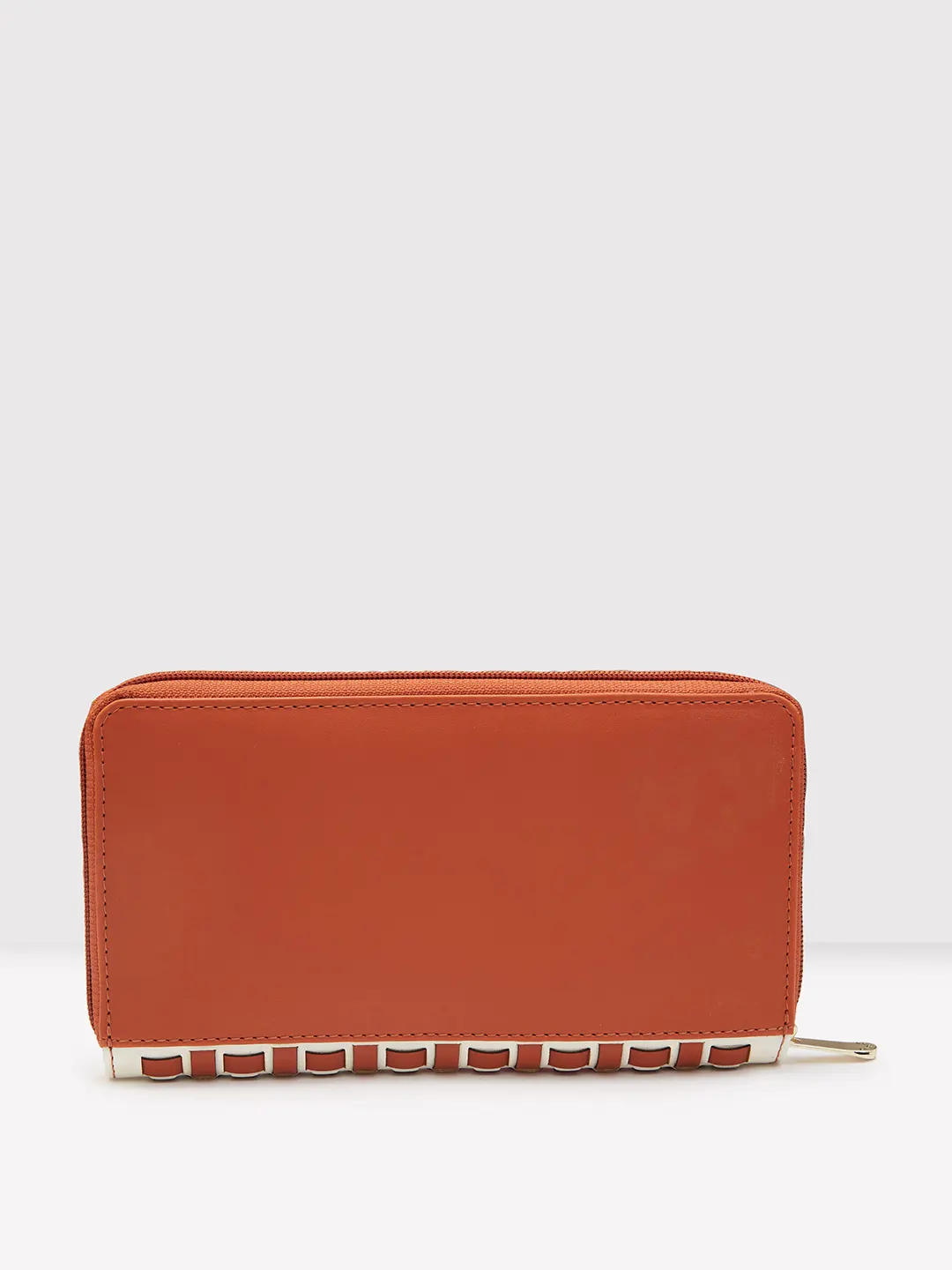 Caprese Zeta Quilted Large Tan Zip Around Wallet - Image 4