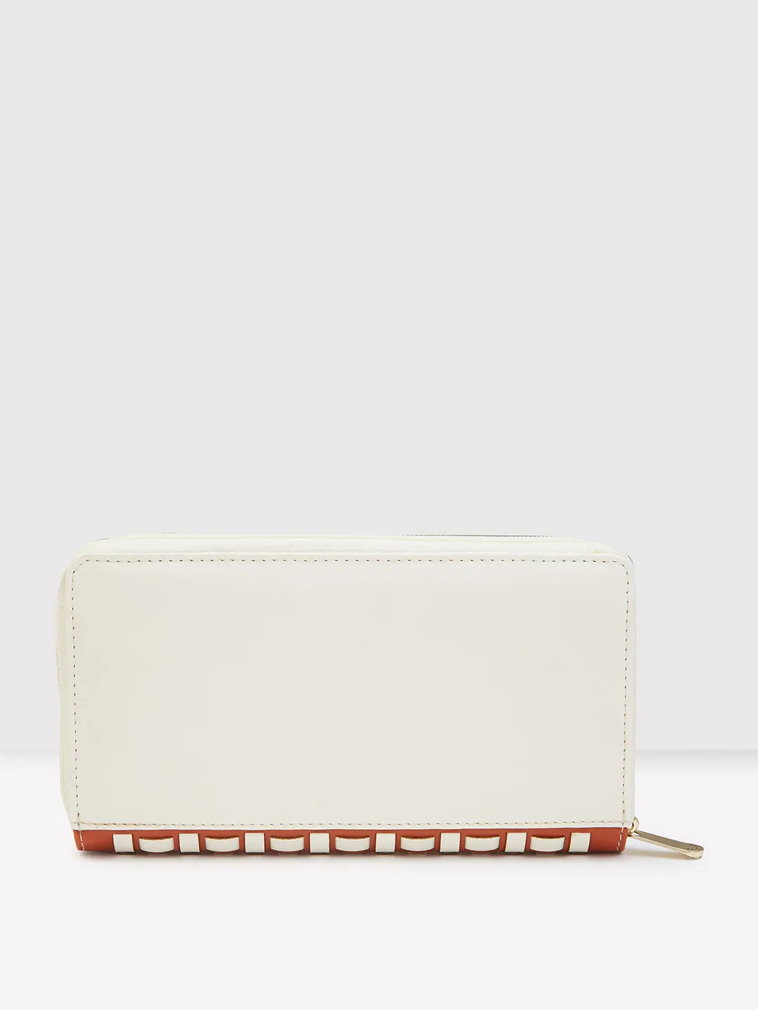 Caprese Zeta Quilted Large Vanilla Zip Around Wallet - Image 4