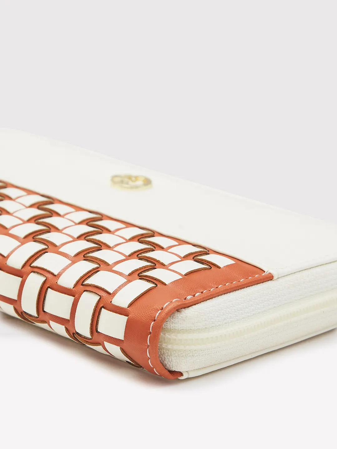 Caprese Zeta Quilted Large Vanilla Zip Around Wallet - Image 6