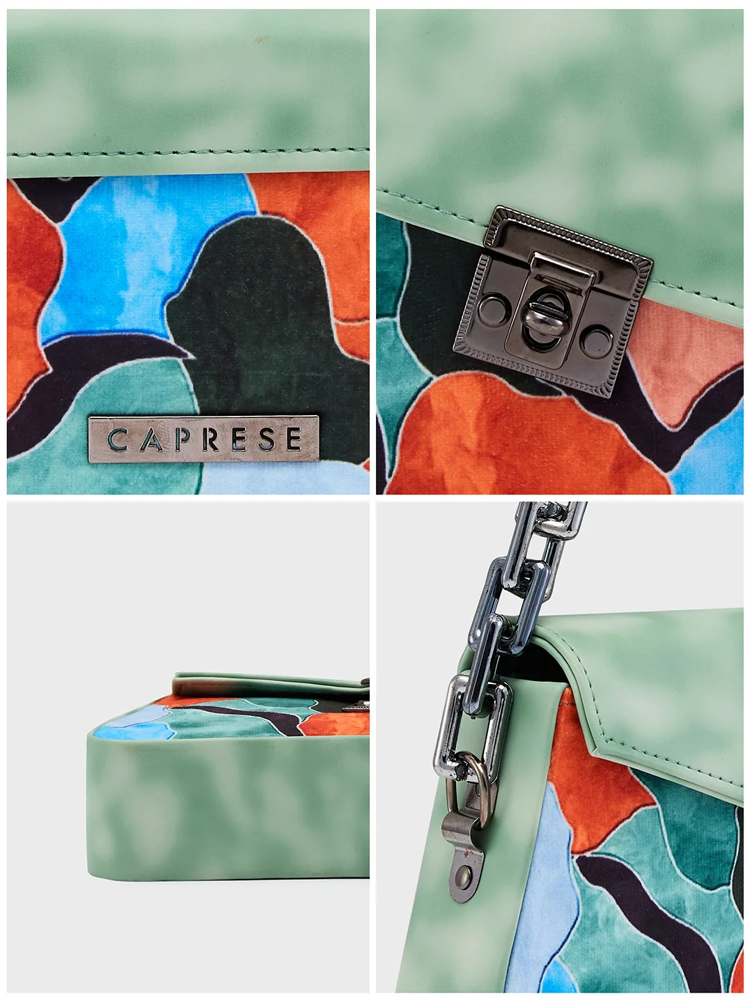 Caprese Ziko Medium Mint Sling Bag - Image 3