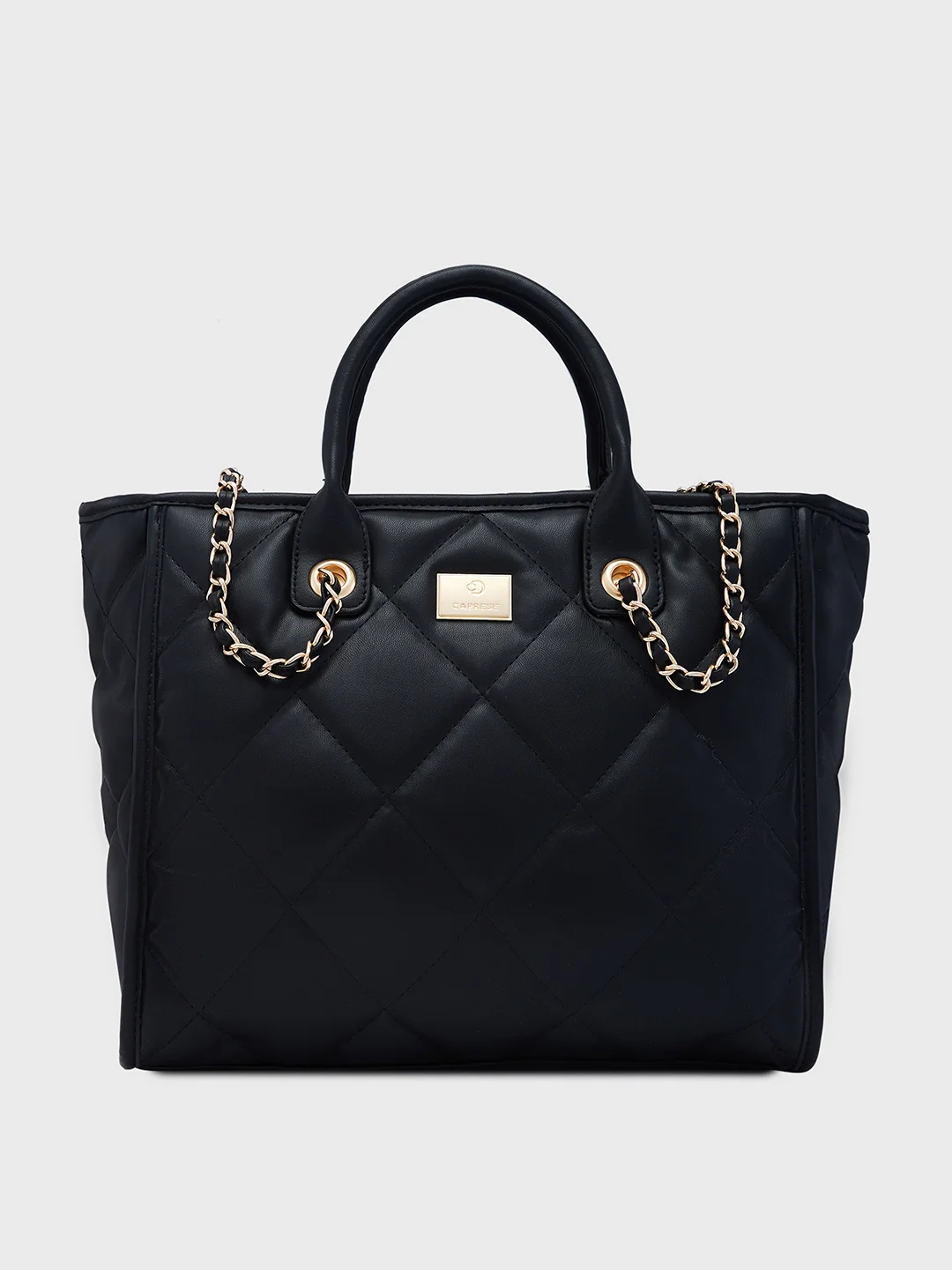 Caprese Ziva Large Black Tote Bag