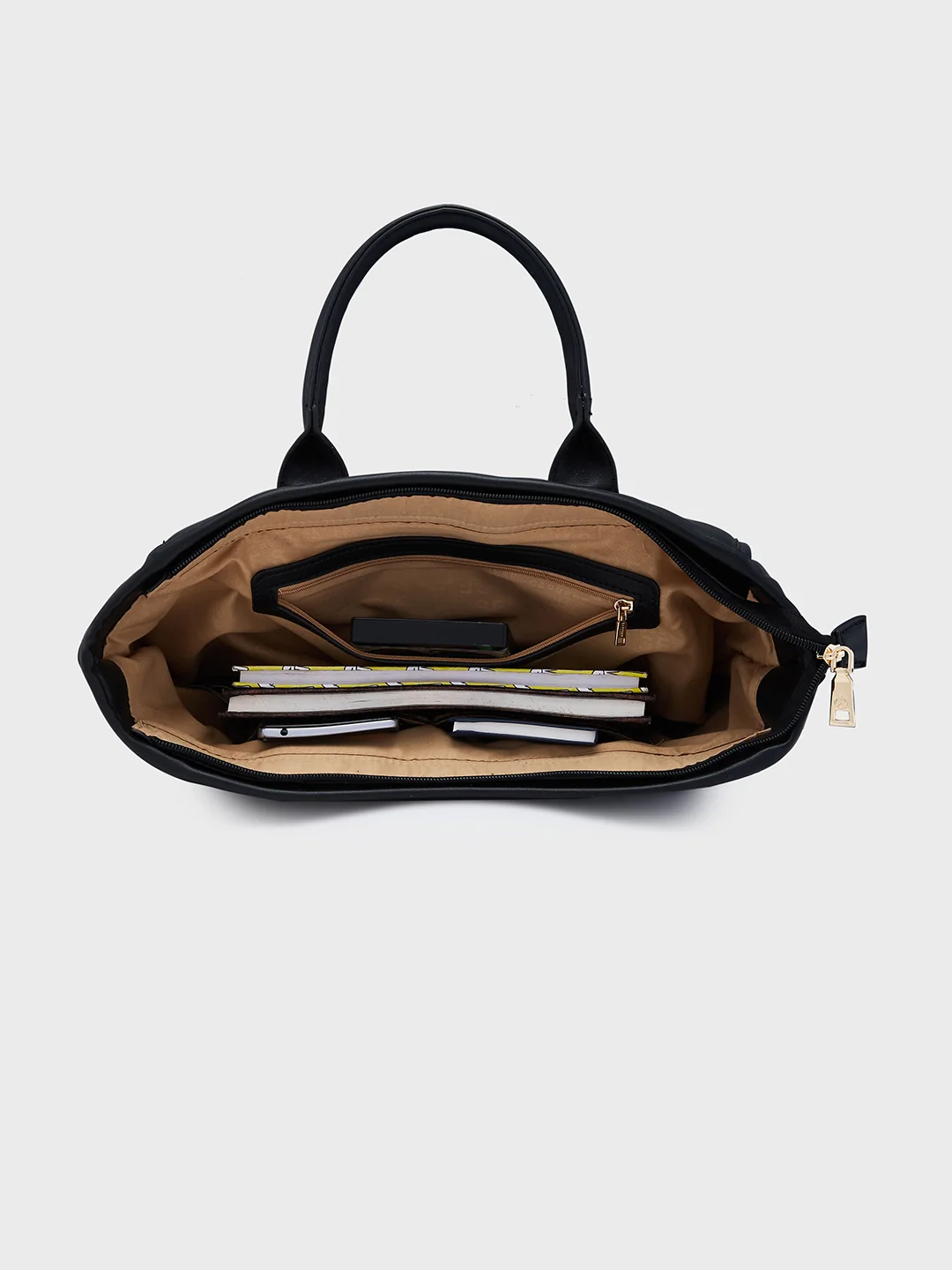 Caprese Ziva Large Black Tote Bag - Image 9