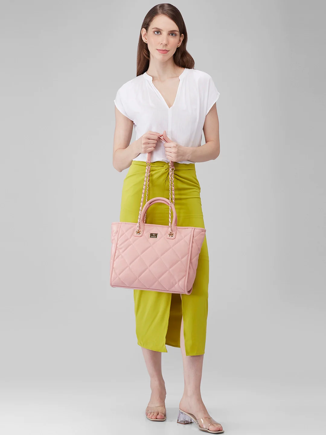 Caprese Ziva Large Blush Tote Bag - Image 3