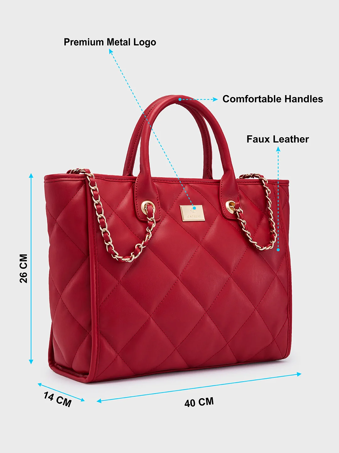 Caprese Ziva Large Red Tote Bag - Image 7