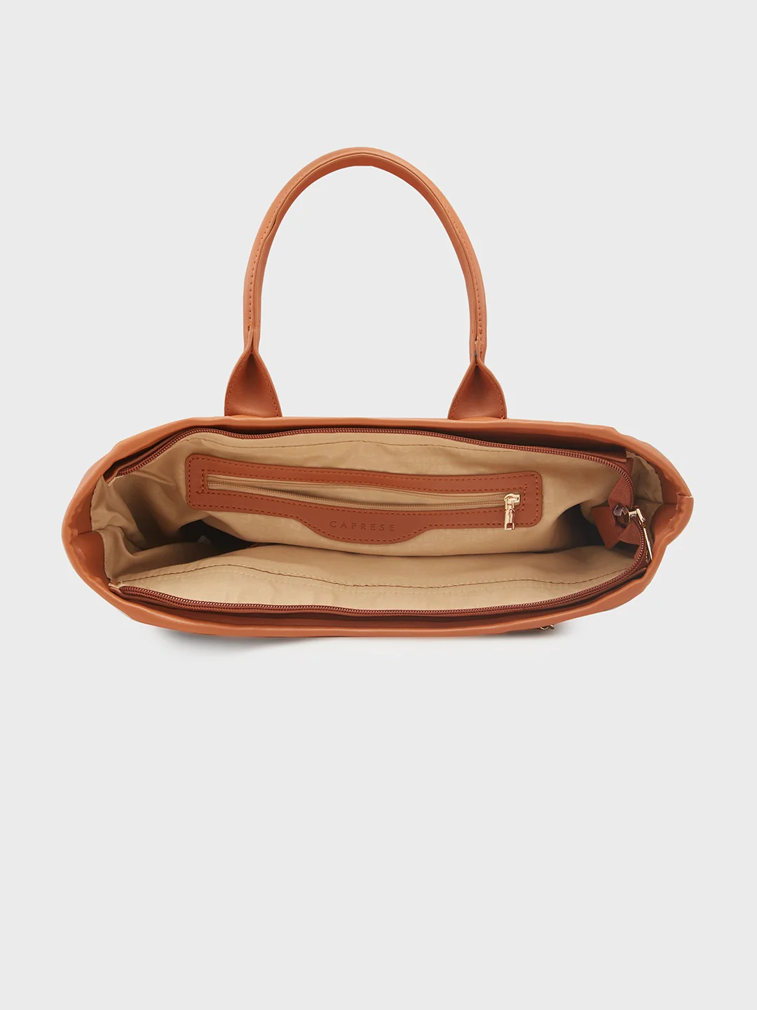 Caprese Ziva Large Tan Tote Bag - Image 10