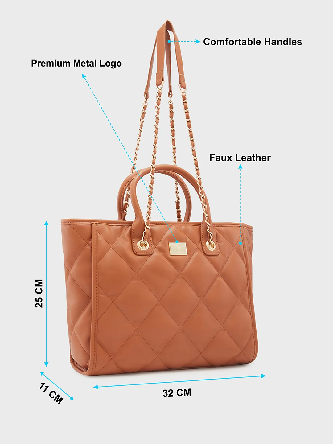 Caprese Ziva Large Tan Tote Bag - Image 7