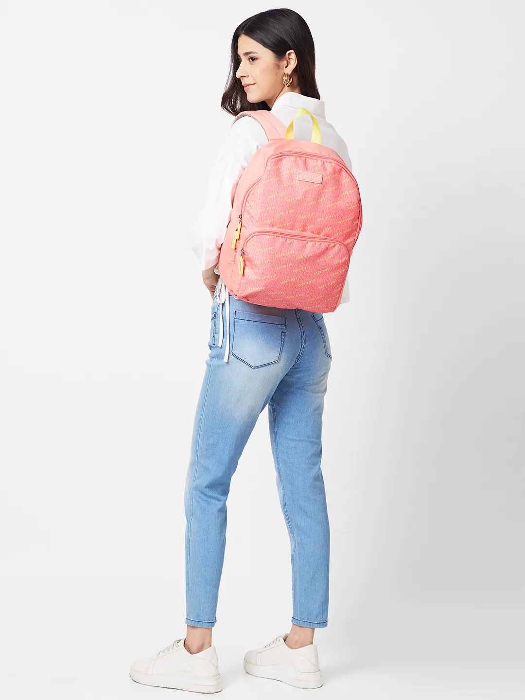 Caprese Zoe Large Peach Backpack - Image 2