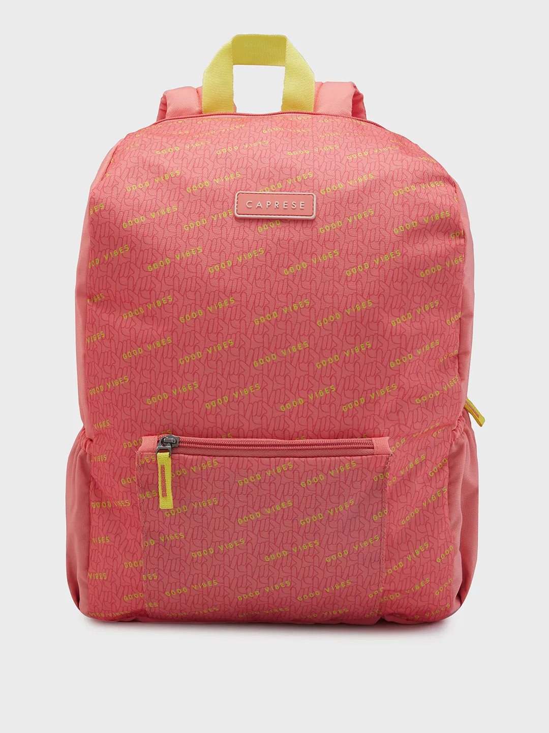 Caprese Zoe Large Peach Laptop Backpack