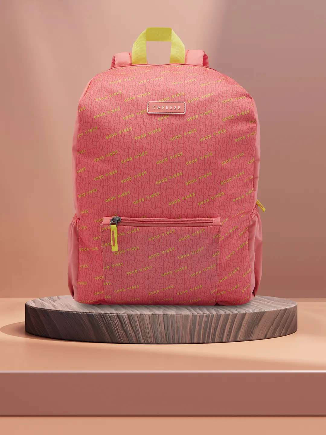 Caprese Zoe Large Peach Laptop Backpack - Image 2