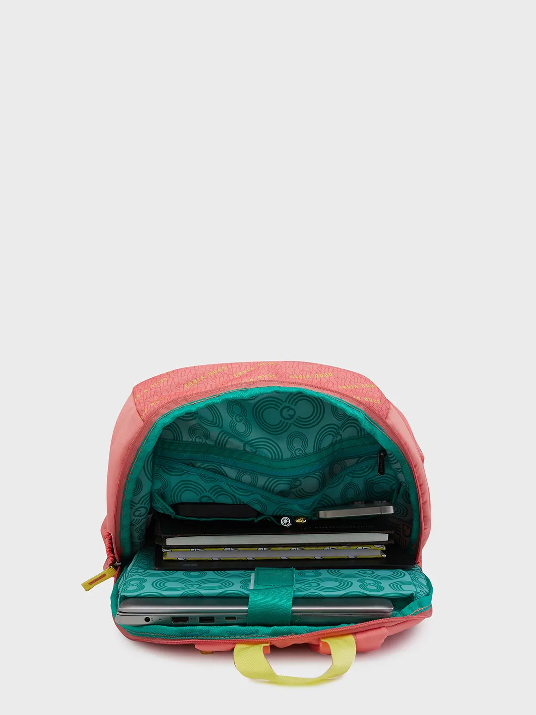 Caprese Zoe Large Peach Laptop Backpack - Image 7