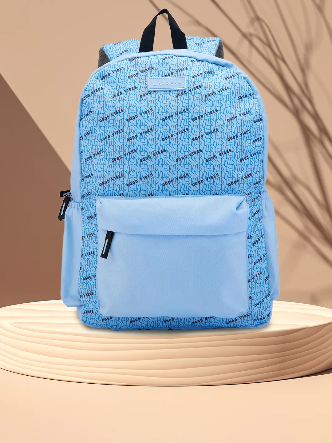 Caprese Zoe X Large Light Blue Laptop Backpack - Image 2