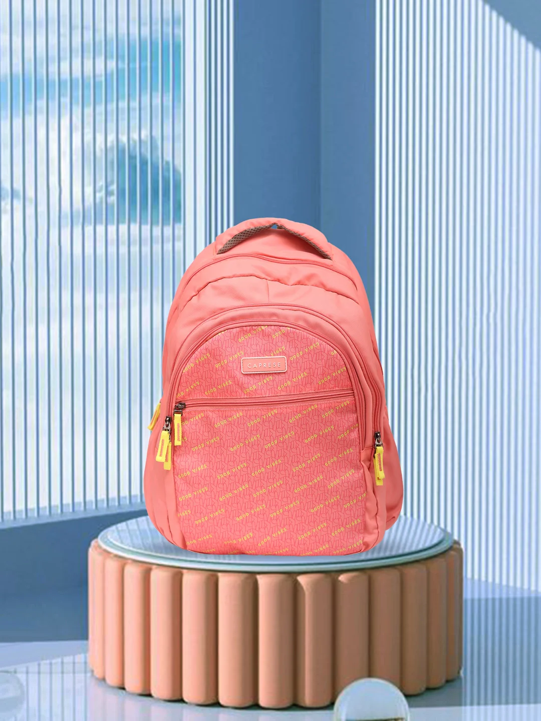 Caprese Zoe Large Peach Backpack - Image 2