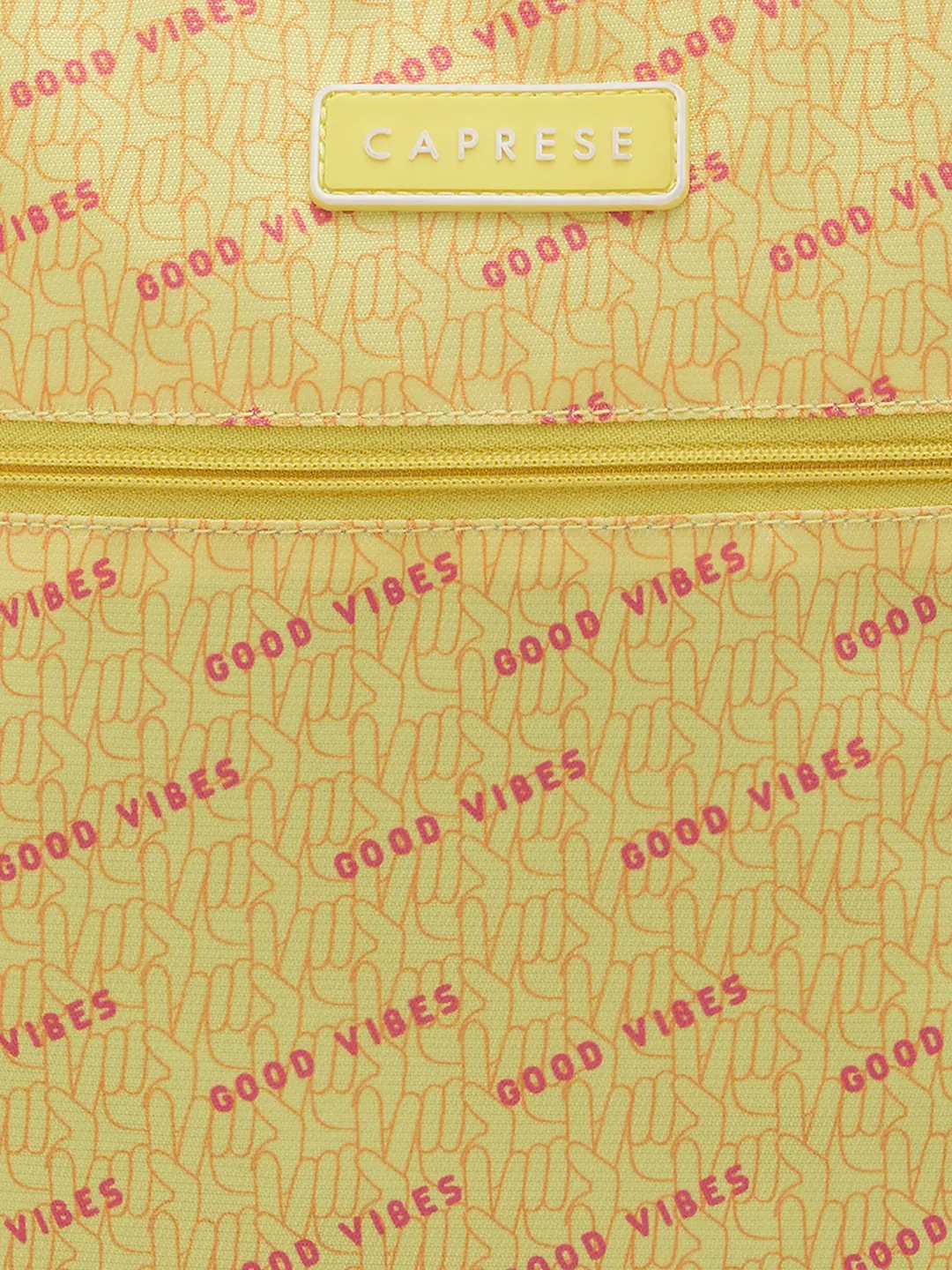 Caprese Zoe Large Yellow School Backpack - Image 11