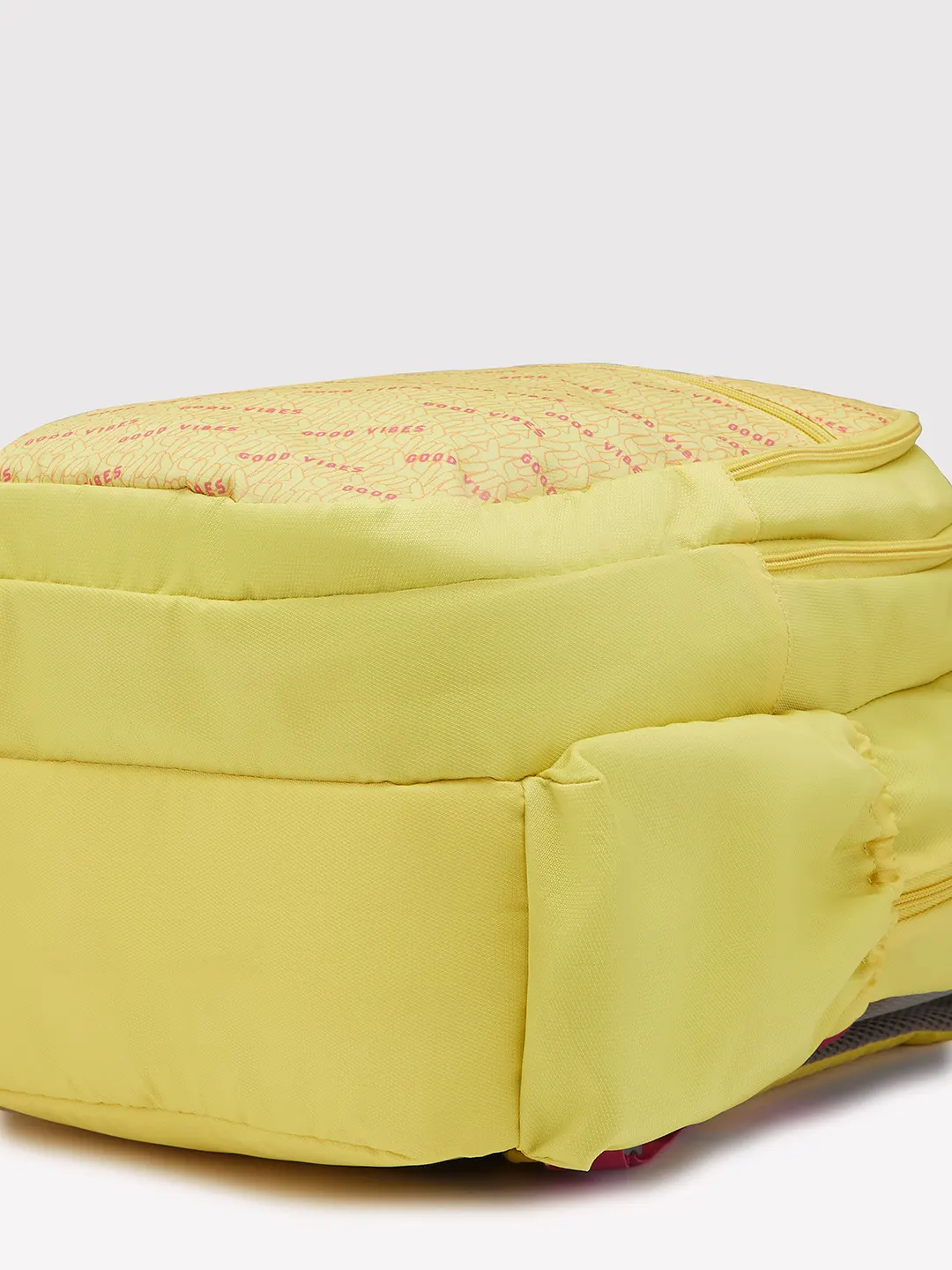 Caprese Zoe Large Yellow School Backpack - Image 6