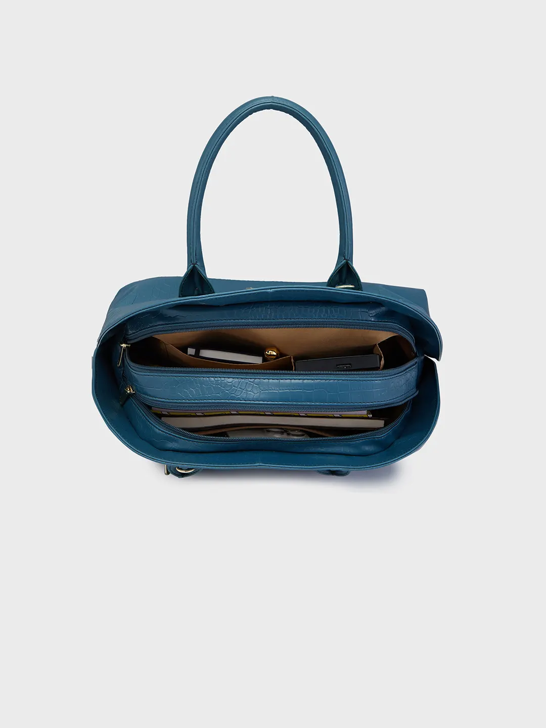Caprese Zoia Medium Dark Teal Satchel Bag - Image 10