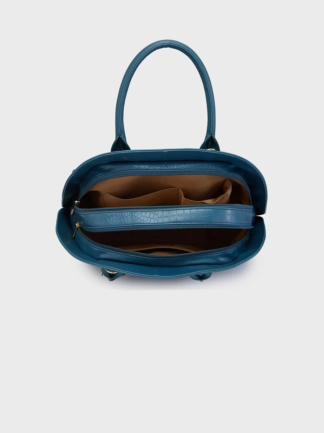 Caprese Zoia Medium Dark Teal Satchel Bag - Image 11
