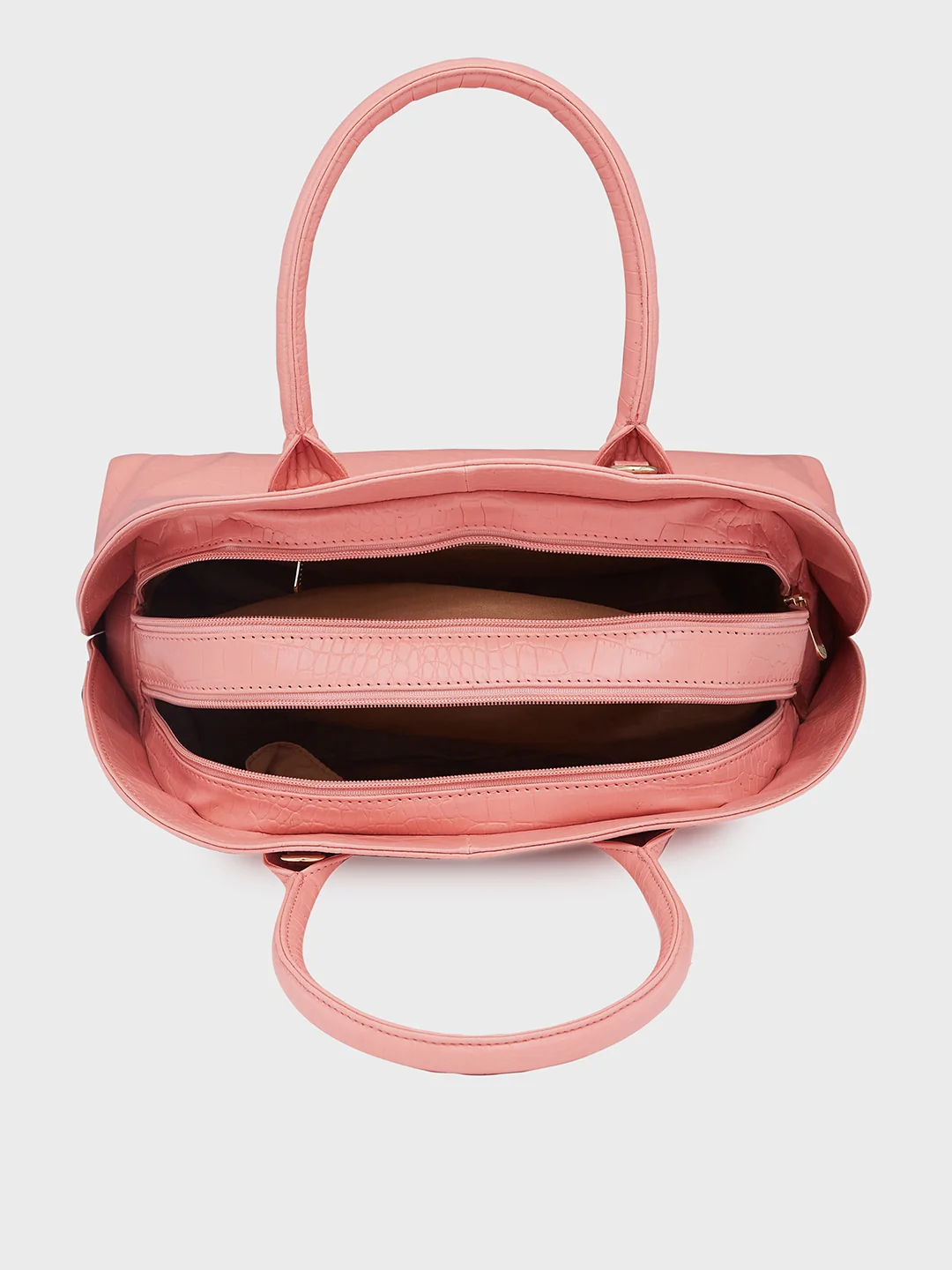 Caprese Zoia Medium Salmon Satchel Bag - Image 15