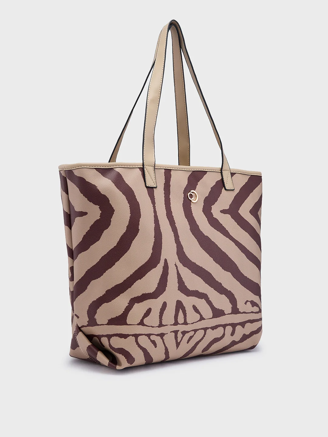 Caprese Zuzu Large Beige Tote Bag - Image 5