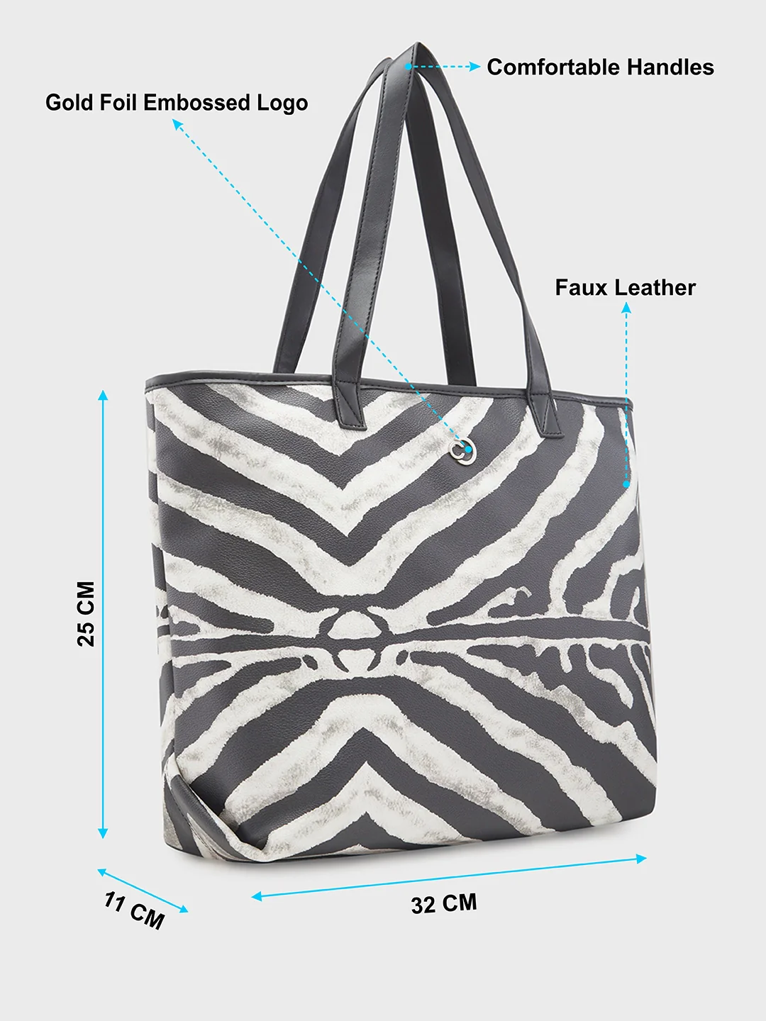 Caprese Zuzu Large Black Tote Bag - Image 7