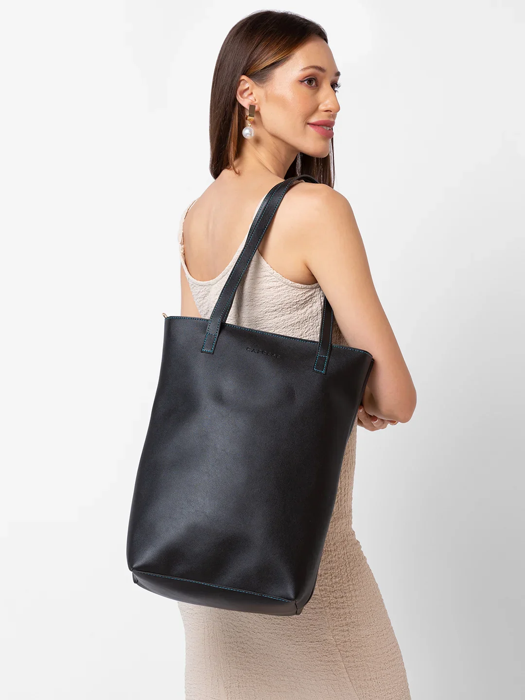 Caprese Zyla Large Black Tote Bag - Image 10