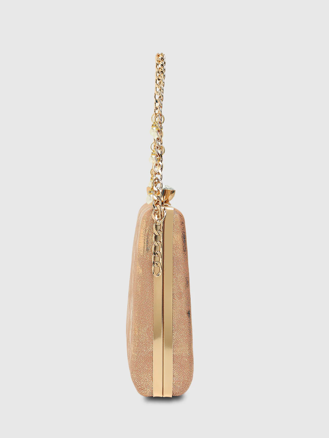 Caprese Zyrah Medium Copper Gold Clutch Bag - Image 12