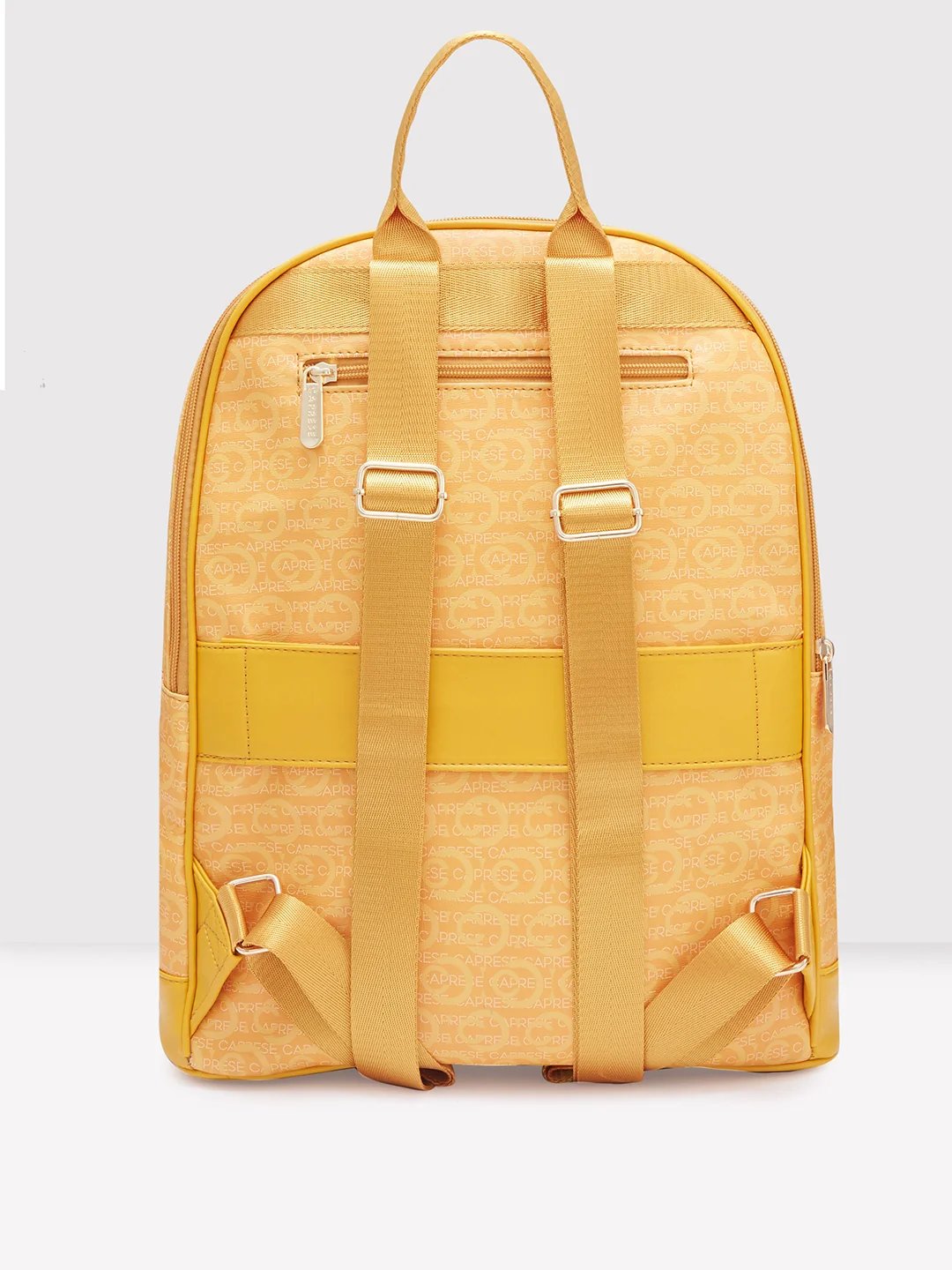 Caprese Cleo Large Yellow Laptop Backpack - Image 4