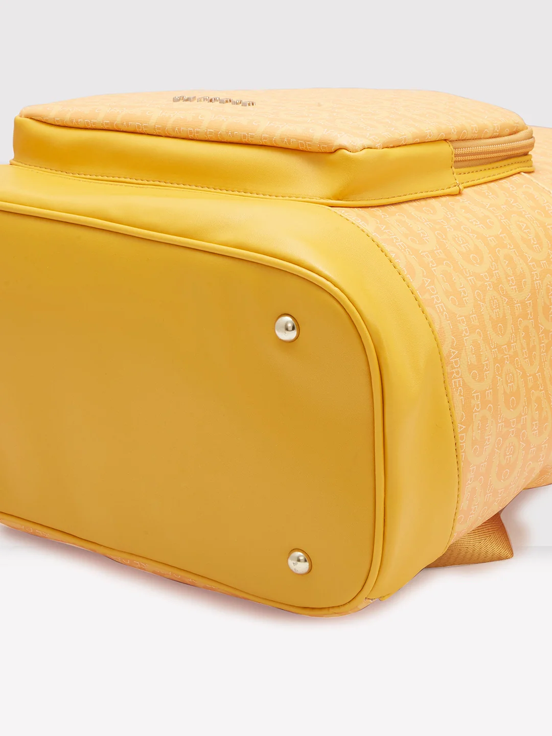 Caprese Cleo Large Yellow Laptop Backpack - Image 6