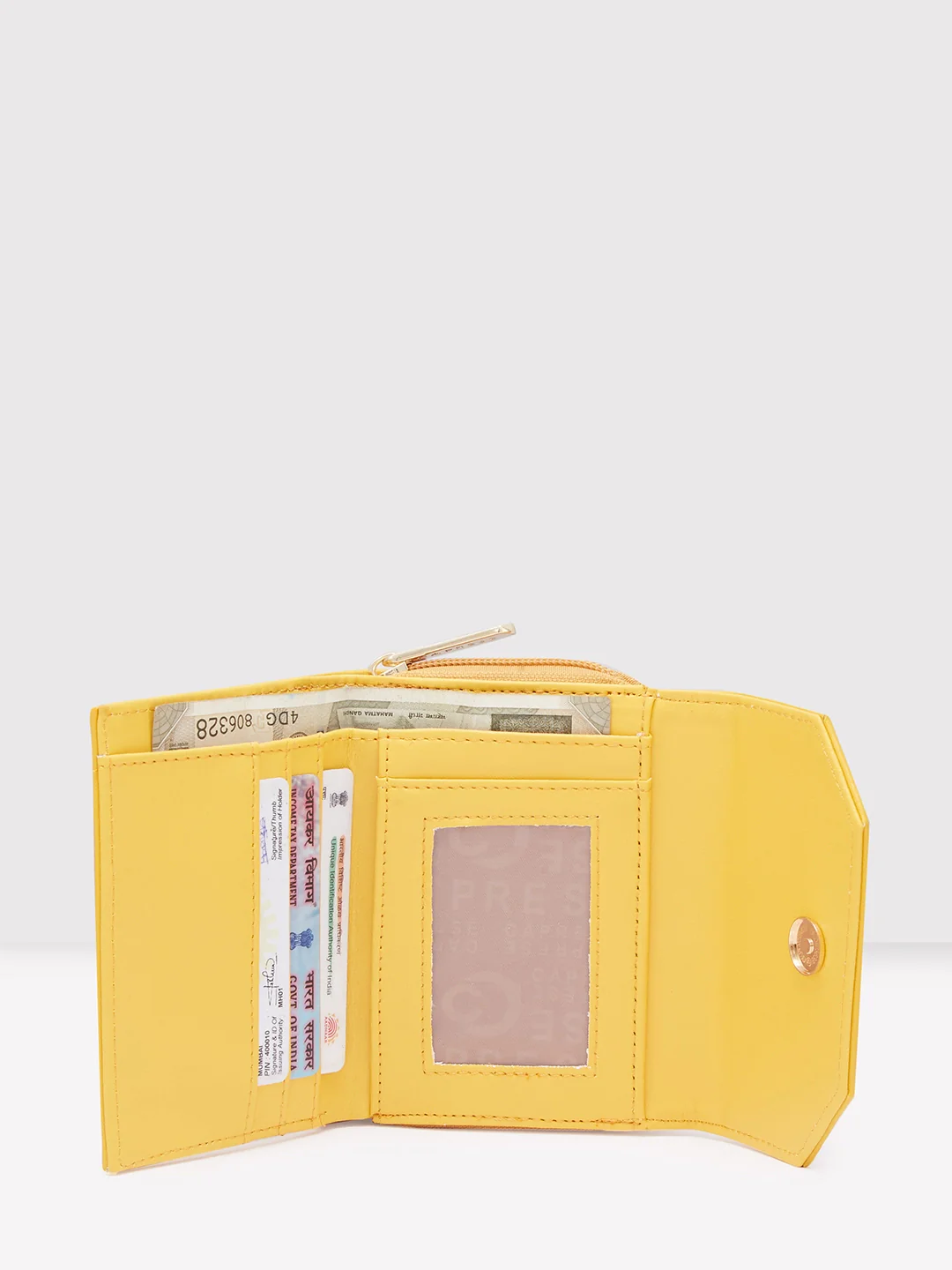 Caprese Cleo Small Yellow Wallet - Image 6